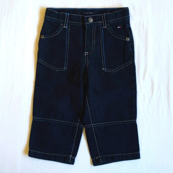 tommy hilfiger 2-pack cotton twill pants bundle lot 18 months baby toddler boy - Picture 11 of 14